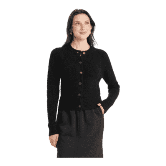 Cozy Knit Button-Front Cardigan