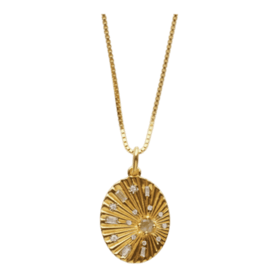 Stardust Engravable Coin Necklace