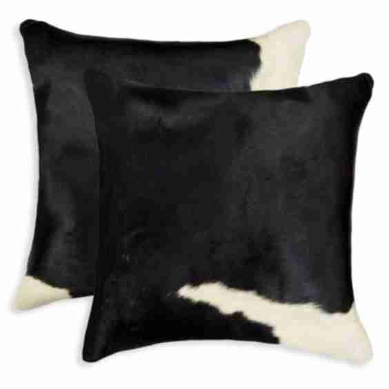 Square Cowhide Pillow Set