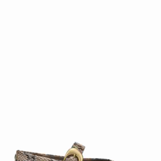 Bella Snakeskin Embossed Mary Jane Flat
