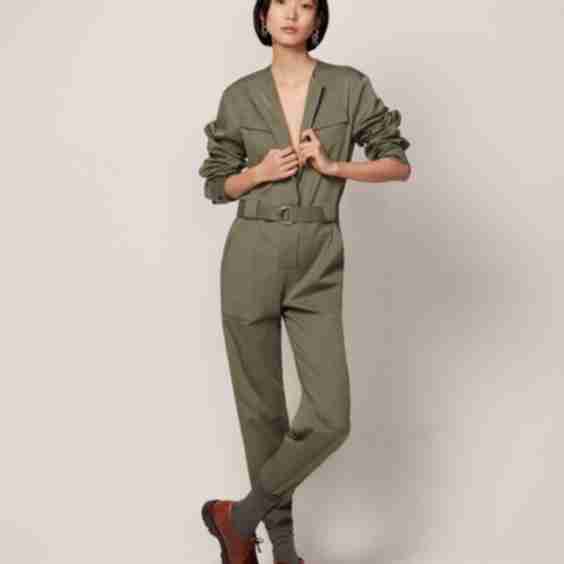Collarless Jumpsuit