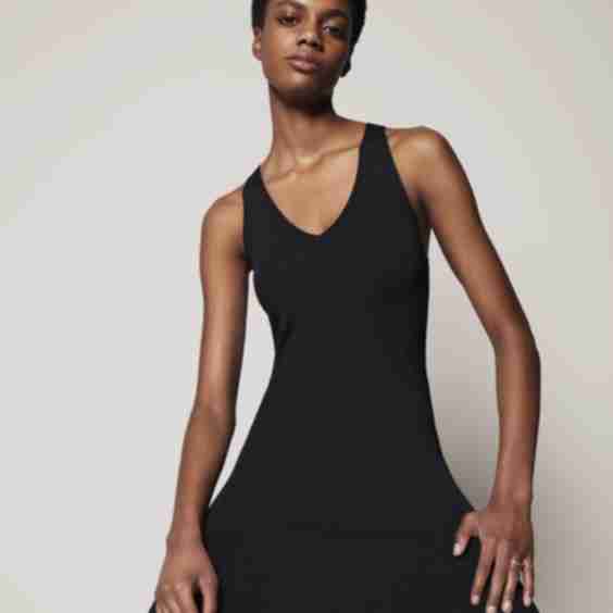 Deep V Tank Knit Dress