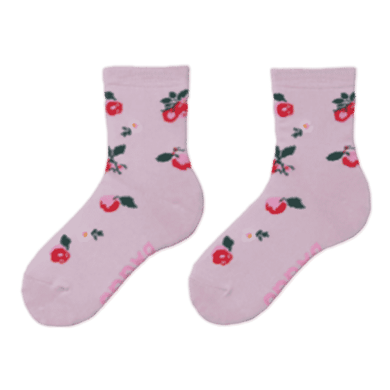 Needlepoint Apple Crew Sock