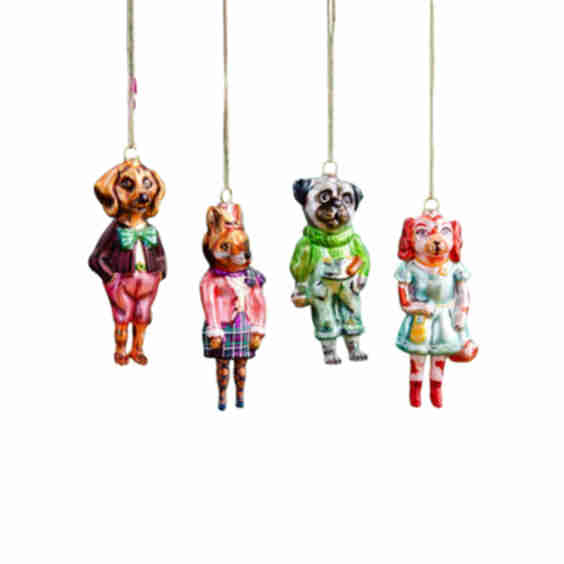 Nathalie Lete Dressed Dog Ornament