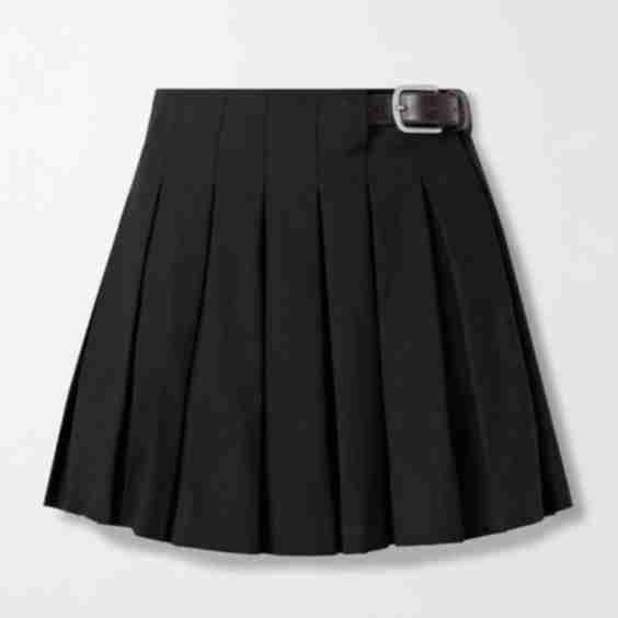 Adeline Belted Pleated Mini Skirt