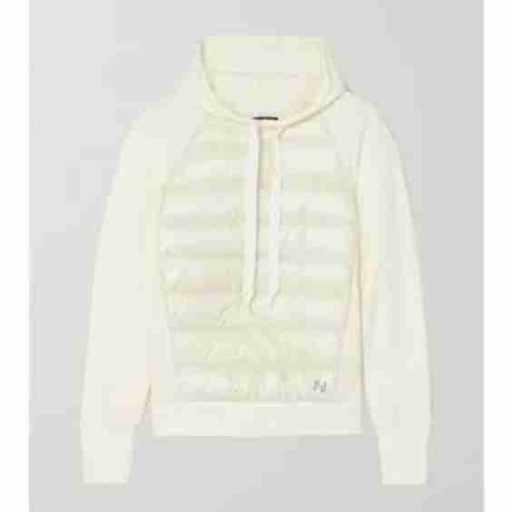 Quilted Shell And Stretch-Jersey Down Hoodie