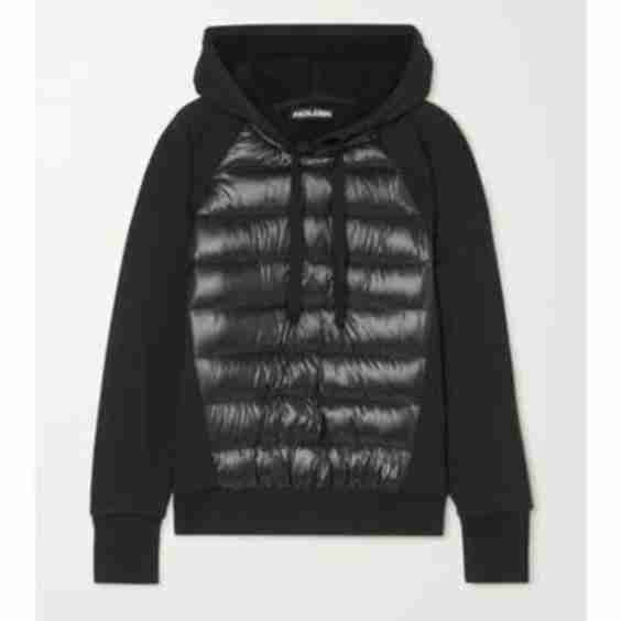 Quilted Shell And Stretch-Jersey Down Hoodie
