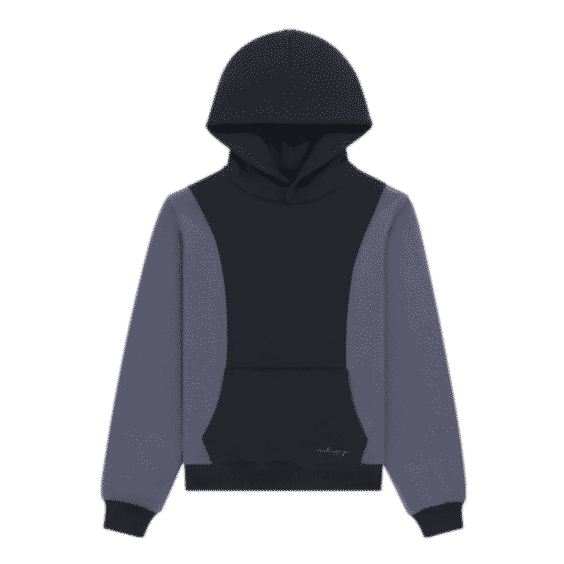 Panelled Snap Fleece Hoodie