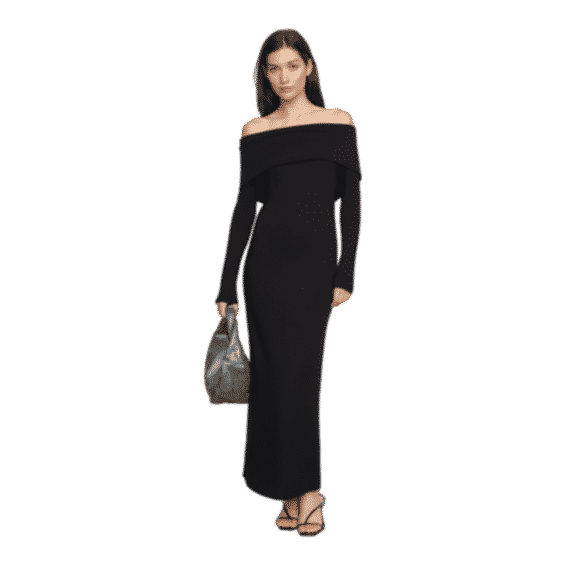 Morgan Split Foldover Jersey Dress