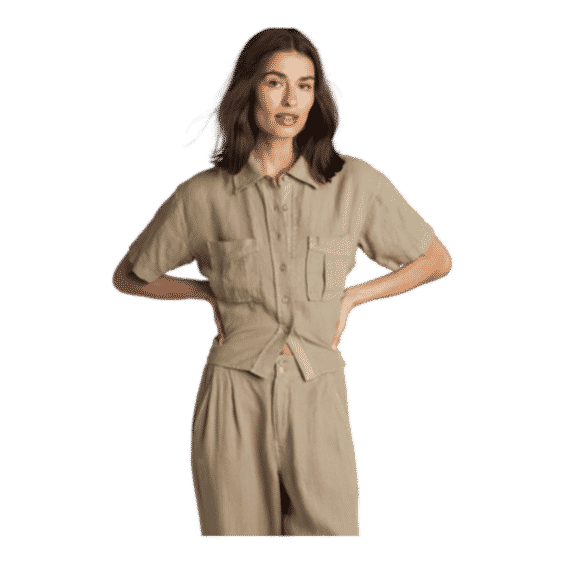 Sloane Short Sleeve Linen Blouse