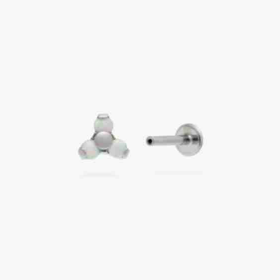 Titanium Trinity Opal Flatback Stud