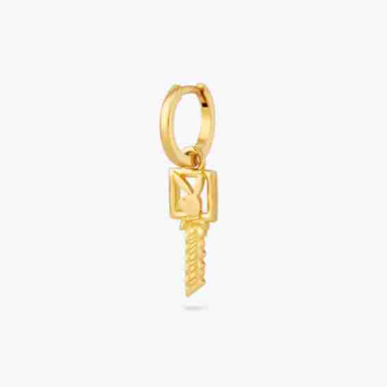 Playboy Key Charm Huggie