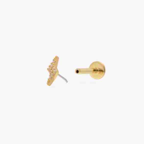 Pavé Lightning Flatback Stud