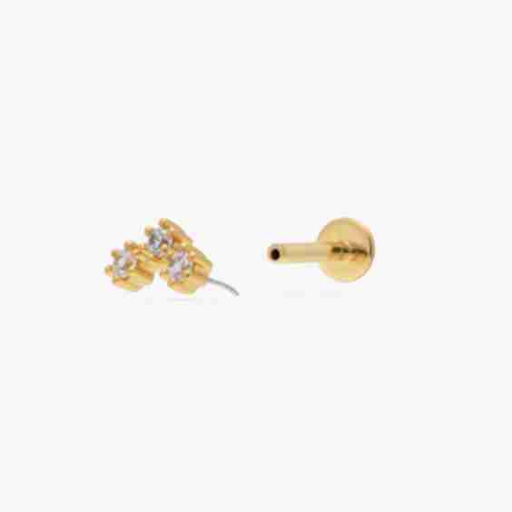 CZ Cluster Flatback Stud