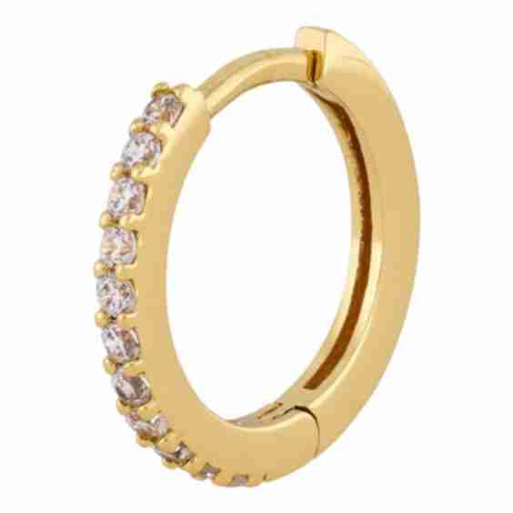 Small Pavé Huggie