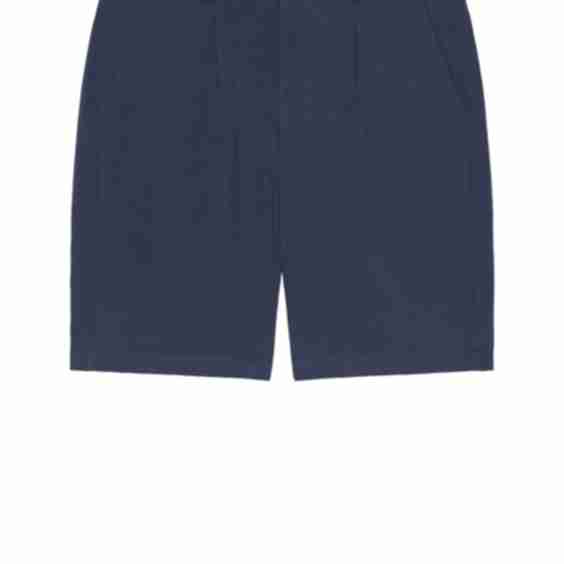 Bound Pleat Smart Canvas Shorts