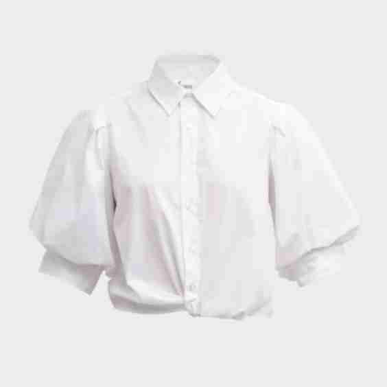 Bomba Button-Down Twist-Front Poplin Shirt