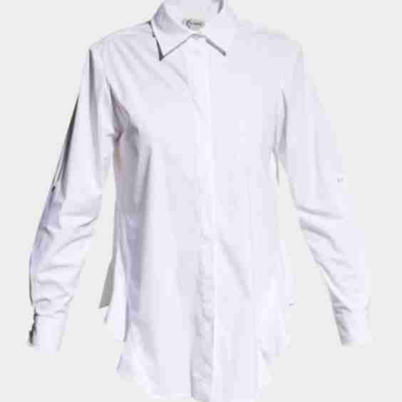 Agatha Side Flounce Poplin Shirt