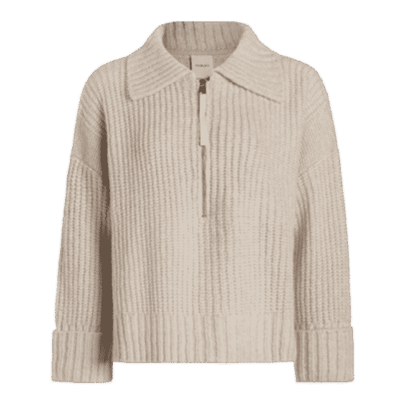 Amelia Half Zip Knit Sweater