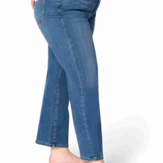 High Waist Straight Leg Stretch Jeans
