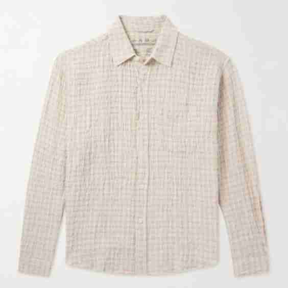 Executive Cotton and Linen-Blend Seersucker Shirt