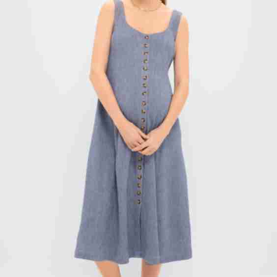 Navy and White Felicity Dress