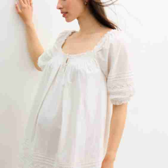 puff short sleeve mini dress Aspen Puff Sleeve Eyelet Mini Dress