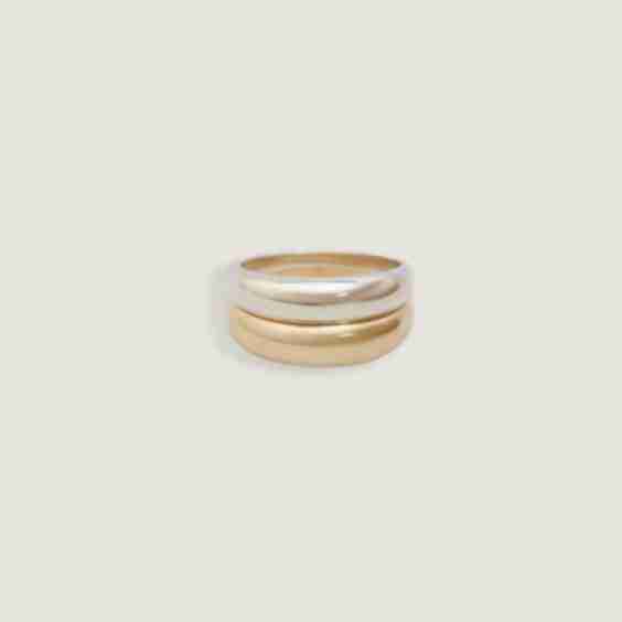Double Dare To Love Dome Ring (Gold & Silver)