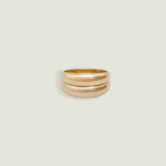 Double Dare To Love Dome Ring (Gold & Gold)