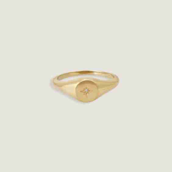 North Star Signet Ring Diamond