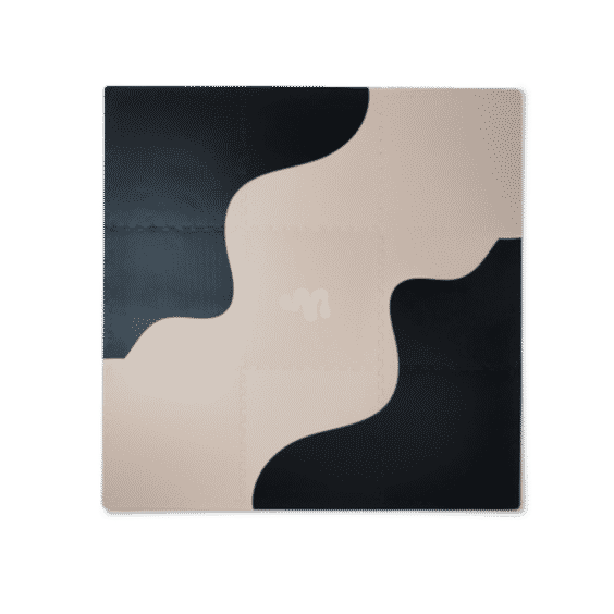 Black and Cream Shapes Mat