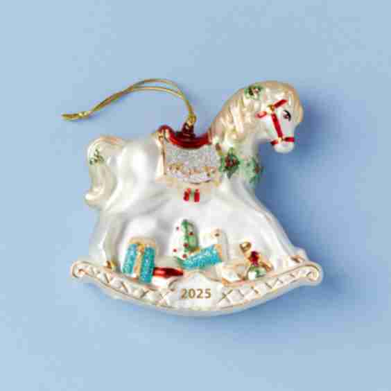 2025 Blown Glass Baby's 1st Rocking Horse Ornament