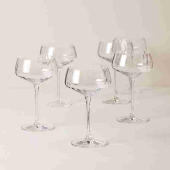 Tuscany Classics Angled Optic Coupes Set of 6