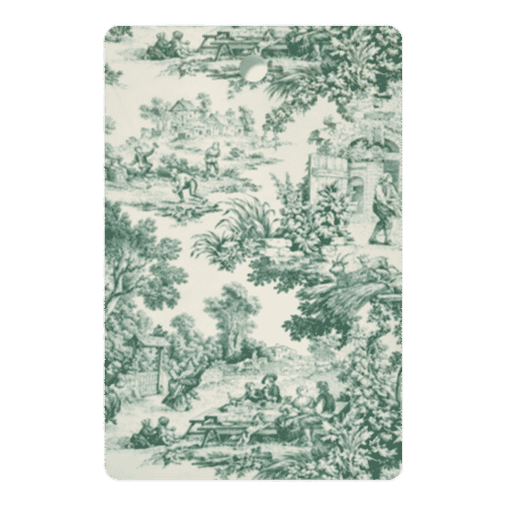 Green Toile de Jouy Cutting Board by ghjuraa