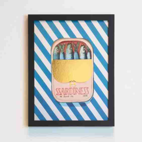 Sardines Limited Edition Foil Art Print