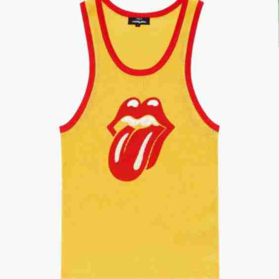 Phix X Rolling Stones Ribbed Tongue Logo Vest