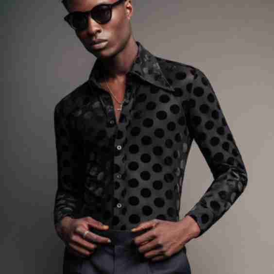 Dagger Collar Velvet Shirt