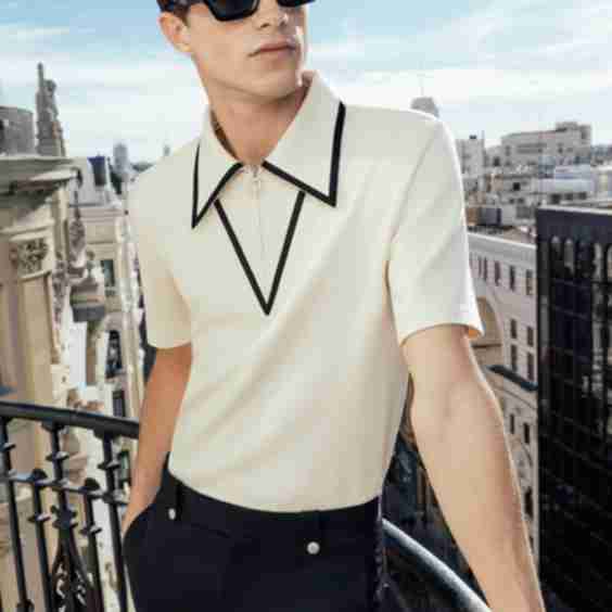 Carnaby Circle Zip Cotton Polo Shirt