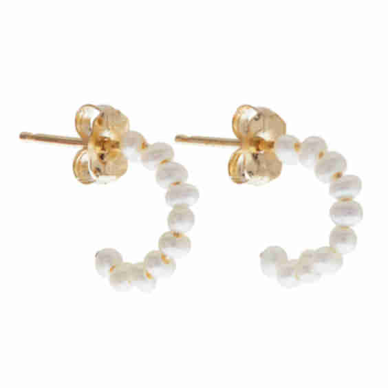 Baby Pearl Hoop Single Earring