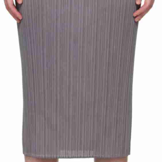Gray Basics Midi Skirt