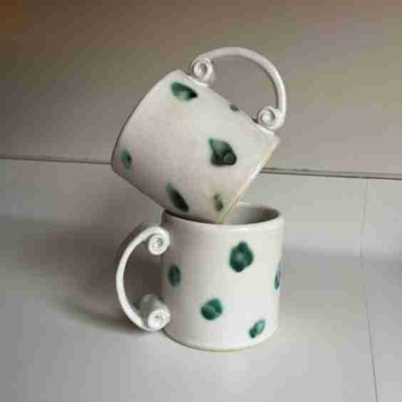 Copper Dots Scroll Mug