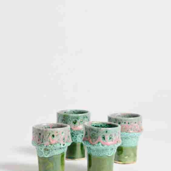 Marrakechi Rose Ceramic Small Cups - Set of 4