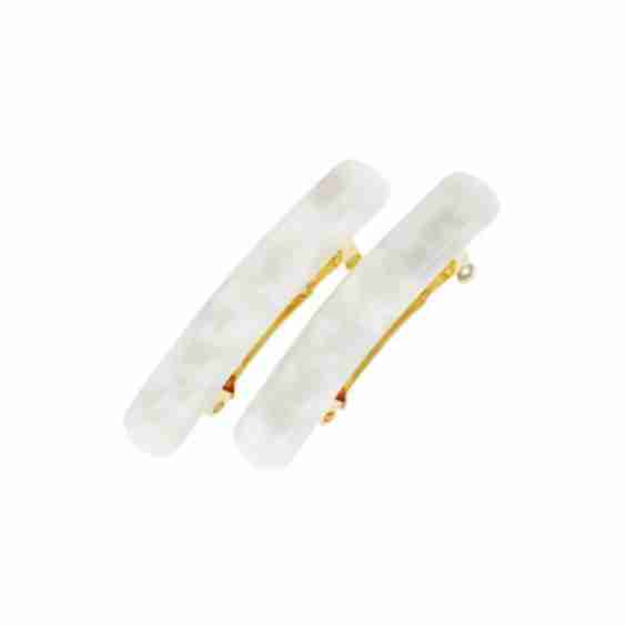 Mini Rectangle Barrette Pair