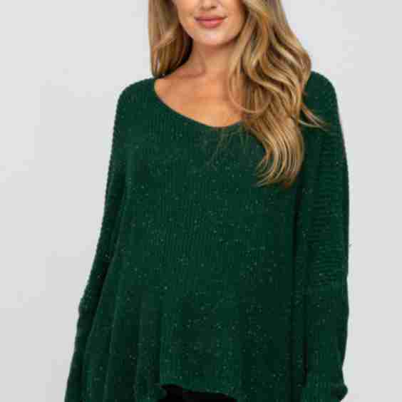 Speckled Oversized Maternity Sweater