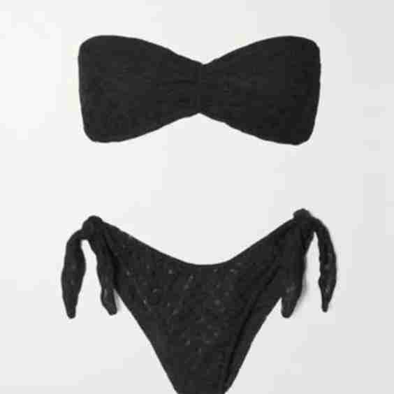 Mare Crochet-Knit Bandeau Bikini