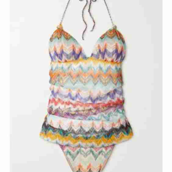 Mare Ruched Crochet-Knit Halterneck Tankini