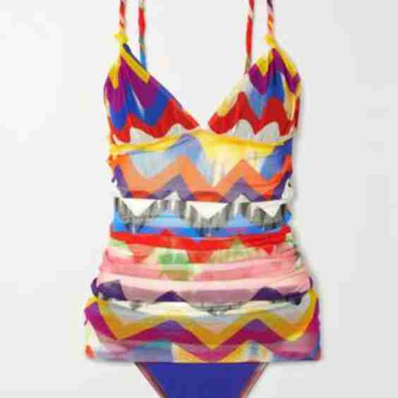 Mare Ruched Printed Tankini
