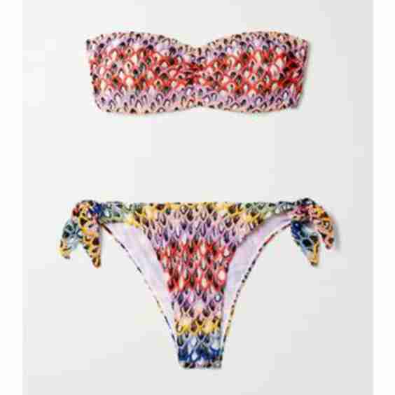 Mare Crochet-Knit Bandeau Bikini