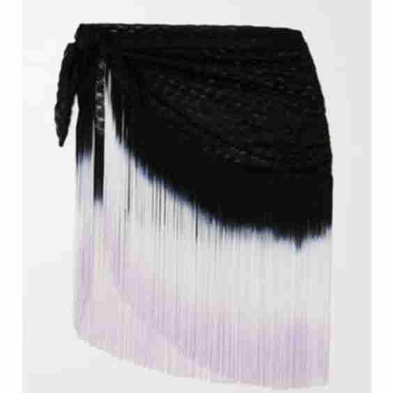 Mare Fringed Crochet-Knit Pareo