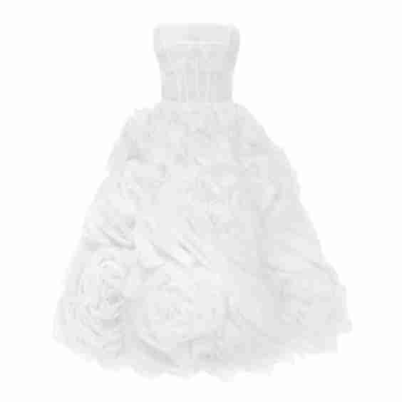 Dramatically Flowered Tulle Dress